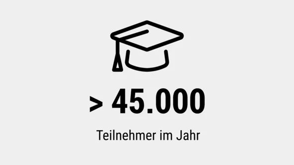 Mehr als 45.000 Seminarteilnehmer pro Jahr